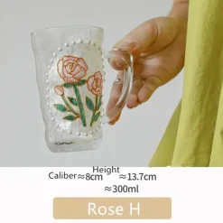 Plates u0026 More Küche & Esszimmer-Handbemalte Teetasse aus Glas – Einzigartiges Weihnachtsgeschenk für Zuhause oder das Büro