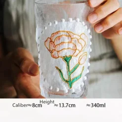 Plates u0026 More Küche & Esszimmer-Handbemalte Teetasse aus Glas – Einzigartiges Weihnachtsgeschenk für Zuhause oder das Büro