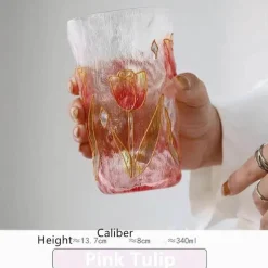 Plates u0026 More Küche & Esszimmer-Handbemalte Teetasse aus Glas – Einzigartiges Weihnachtsgeschenk für Zuhause oder das Büro