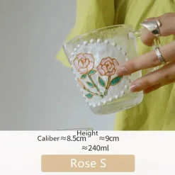 Plates u0026 More Küche & Esszimmer-Handbemalte Teetasse aus Glas – Einzigartiges Weihnachtsgeschenk für Zuhause oder das Büro