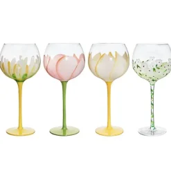 Plates u0026 More Küche & Esszimmer-Handbemalter Weinkelch – Künstlerisches Rotweinglas für Hochzeitsfeiern