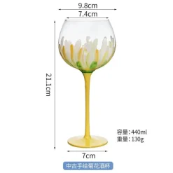 Plates u0026 More Küche & Esszimmer-Handbemalter Weinkelch – Künstlerisches Rotweinglas für Hochzeitsfeiern