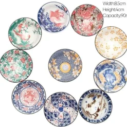 Plates u0026 More Küche & Esszimmer-Handbemaltes Teetassen-Set aus blau-weißem Porzellan – dekoratives Teegeschirr