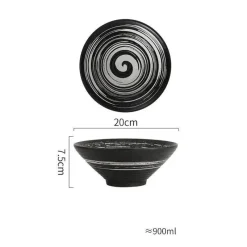 Elegance at the Table Küche & Esszimmer-Handelsübliche Ramenschalen aus Keramik – langlebiges Geschirrset