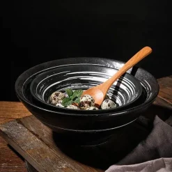 Elegance at the Table Küche & Esszimmer-Handelsübliche Ramenschalen aus Keramik – langlebiges Geschirrset