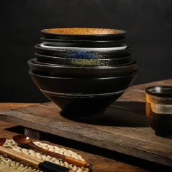 Elegance at the Table Küche & Esszimmer-Handelsübliche Ramenschalen aus Keramik – langlebiges Geschirrset