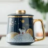 The Cozy Mug Küche & Esszimmer-Handgefertigte Teetasse aus Keramik – Einzigartiger Keramikbecher