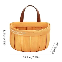 The Culinary Kit Küche & Esszimmer-Handgefertigter Holzkorb - Kunsthandwerkerdekor im französischen Marktstil