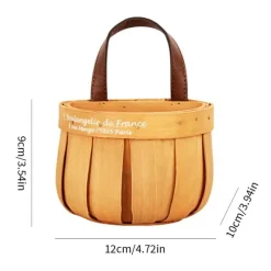 The Culinary Kit Küche & Esszimmer-Handgefertigter Holzkorb - Kunsthandwerkerdekor im französischen Marktstil