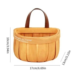 The Culinary Kit Küche & Esszimmer-Handgefertigter Holzkorb - Kunsthandwerkerdekor im französischen Marktstil