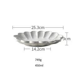 Elegance at the Table Küche & Esszimmer-Handgefertigter Retro-Blumen-Keramik-Essteller - Geschirr im Western-Stil