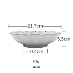 Elegance at the Table Küche & Esszimmer-Handgefertigter Retro-Blumen-Keramik-Essteller - Geschirr im Western-Stil