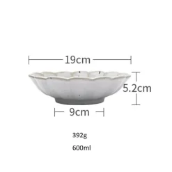 Elegance at the Table Küche & Esszimmer-Handgefertigter Retro-Blumen-Keramik-Essteller - Geschirr im Western-Stil