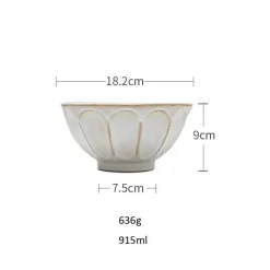 Elegance at the Table Küche & Esszimmer-Handgefertigter Retro-Blumen-Keramik-Essteller - Geschirr im Western-Stil