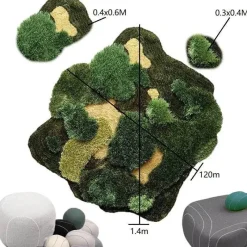 Floor u0026 Flair Boden & Teppiche-Handgefertigter Waldgras-Teppich – Naturinspirierte Innenmatte