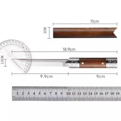 Green Thumb Gear Camping-Werkzeuge|Camping Im Freien-Handgefertigtes japanisches Allzweckmesser – Küchenwerkzeug aus Holz