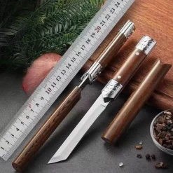 Green Thumb Gear Camping-Werkzeuge|Camping Im Freien-Handgefertigtes japanisches Allzweckmesser – Küchenwerkzeug aus Holz