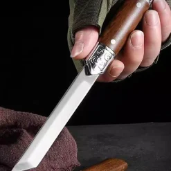 Green Thumb Gear Camping-Werkzeuge|Camping Im Freien-Handgefertigtes japanisches Allzweckmesser – Küchenwerkzeug aus Holz