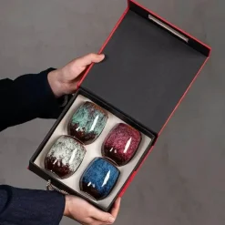 Plates u0026 More Küche & Esszimmer-Handgefertigtes Kung-Fu-Teetassen-Set aus Keramik – Trinkgeschirr aus Porzellan