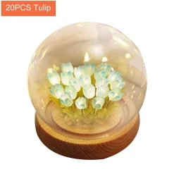 Willow u0026 Whim Beleuchtung-Handgemachte glänzende Tulpen-Nachtlampe - Dekoratives Tischlicht