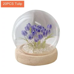 Willow u0026 Whim Beleuchtung-Handgemachte glänzende Tulpen-Nachtlampe - Dekoratives Tischlicht