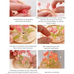 Willow u0026 Whim Beleuchtung-Handgemachte glänzende Tulpen-Nachtlampe - Dekoratives Tischlicht