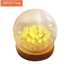 Willow u0026 Whim Beleuchtung-Handgemachte glänzende Tulpen-Nachtlampe - Dekoratives Tischlicht