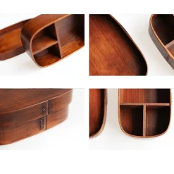 The Decor Haven Küche & Esszimmer-Handgemachte japanische Bento-Box – Traditionelle Lunchbox