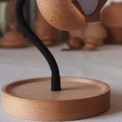 Bright Accents Beleuchtung-Handgemachtes Glockenblumen-Buchenholz-Nachtlicht - Rustikales Wohndekor