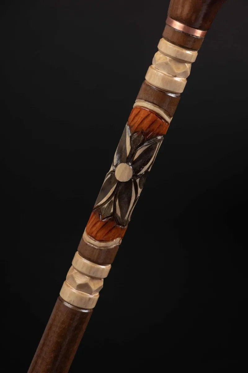 ArtWalkingSticks Mobilitäts- Und Support-Tools-Handgeschnitzte Gehstöcke für Frauen, Fox Pretty Canes