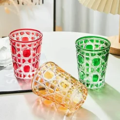 Plates u0026 More Küche & Esszimmer-Handgeschnitzter Whiskybecher – 310 ml schweres Glas