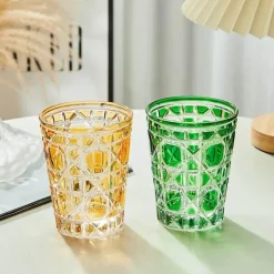 Plates u0026 More Küche & Esszimmer-Handgeschnitzter Whiskybecher – 310 ml schweres Glas