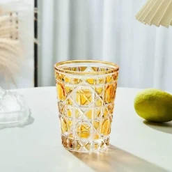 Plates u0026 More Küche & Esszimmer-Handgeschnitzter Whiskybecher – 310 ml schweres Glas