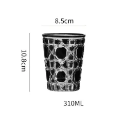 Plates u0026 More Küche & Esszimmer-Handgeschnitzter Whiskybecher – 310 ml schweres Glas