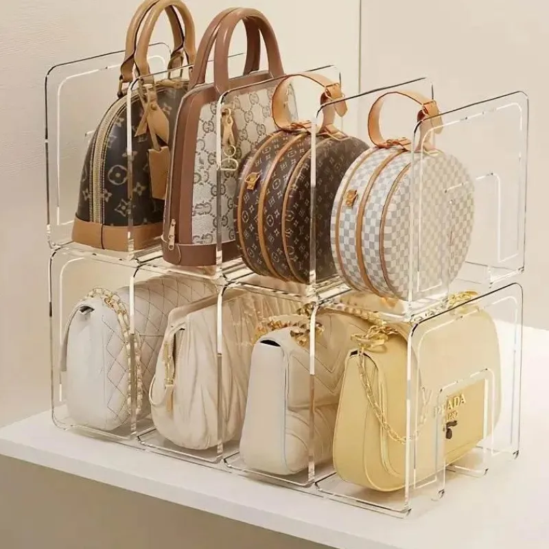 Space Savvy Aufbewahrung Und Organisation-Handtaschenständer aus Acryl – Modernes Geldbörsen-Organizer-Display