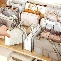 Space Savvy Aufbewahrung Und Organisation-Handtaschenständer aus Acryl – Modernes Geldbörsen-Organizer-Display