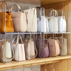 Space Savvy Aufbewahrung Und Organisation-Handtaschenständer aus Acryl – Modernes Geldbörsen-Organizer-Display