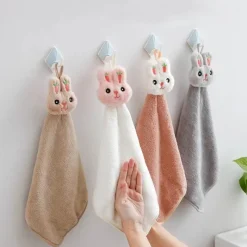Tom Küche & Esszimmer-Handtuch mit Cartoon-Kaninchen – weiches, schnell trocknendes und saugfähiges Frottee-Handtuch aus Korallenvlies