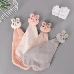 Tom Küche & Esszimmer-Handtuch mit Cartoon-Kaninchen – weiches, schnell trocknendes und saugfähiges Frottee-Handtuch aus Korallenvlies
