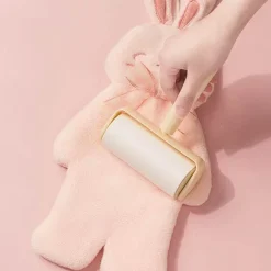 Tom Küche & Esszimmer-Handtuch mit Cartoon-Kaninchen – dicker, saugfähiger Korallensamt für Badezimmer und Küche