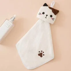 Tom Küche & Esszimmer-Handtuch mit Cartoon-Katze, weicher, dicker Korallensamt für Küche und Badezimmer