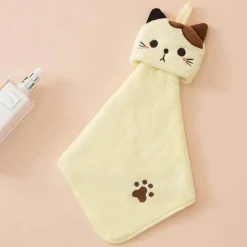 Tom Küche & Esszimmer-Handtuch mit Cartoon-Katze, weicher, dicker Korallensamt für Küche und Badezimmer