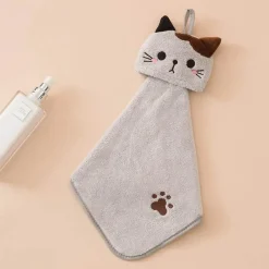 Tom Küche & Esszimmer-Handtuch mit Cartoon-Katze, weicher, dicker Korallensamt für Küche und Badezimmer