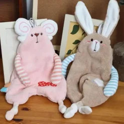 Tom Küche & Esszimmer-Handtuch mit Cartoon-Tieren – weiches Korallenvlies, hohe Saugfähigkeit, Kinderhandtuch