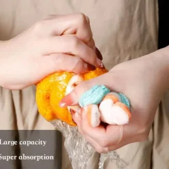 Tom Küche & Esszimmer-Handtuch mit Cartoon-Tieren – weiches Korallenvlies, hohe Saugfähigkeit, Kinderhandtuch