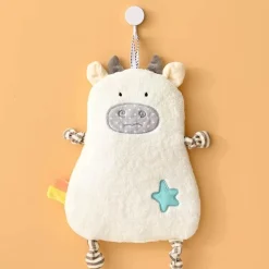 Tom Küche & Esszimmer-Handtuch mit Cartoon-Tieren – weiches Korallenvlies, hohe Saugfähigkeit, Kinderhandtuch