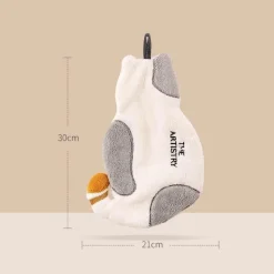 Tom Küche & Esszimmer-Handtuch mit Cartoon-Tieren – weiches Korallenvlies, hohe Saugfähigkeit, Kinderhandtuch