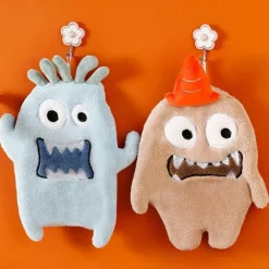 Tom Küche & Esszimmer-Handtuchset mit Cartoon-Tiermotiv – Korallensamt, 4 Farben