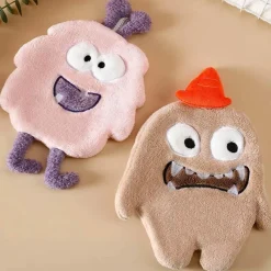 Tom Küche & Esszimmer-Handtuchset mit Cartoon-Tiermotiv – Korallensamt, 4 Farben