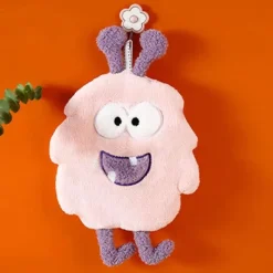 Tom Küche & Esszimmer-Handtuchset mit Cartoon-Tiermotiv – Korallensamt, 4 Farben